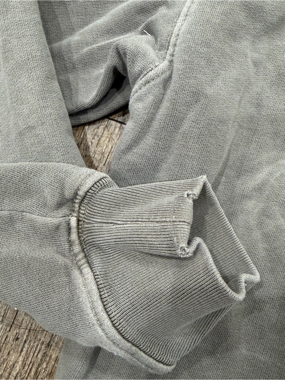 Anine Bing Sport sweatshirt with a vintage washed finish Gray Green Sz XS - Picture 7 of 13